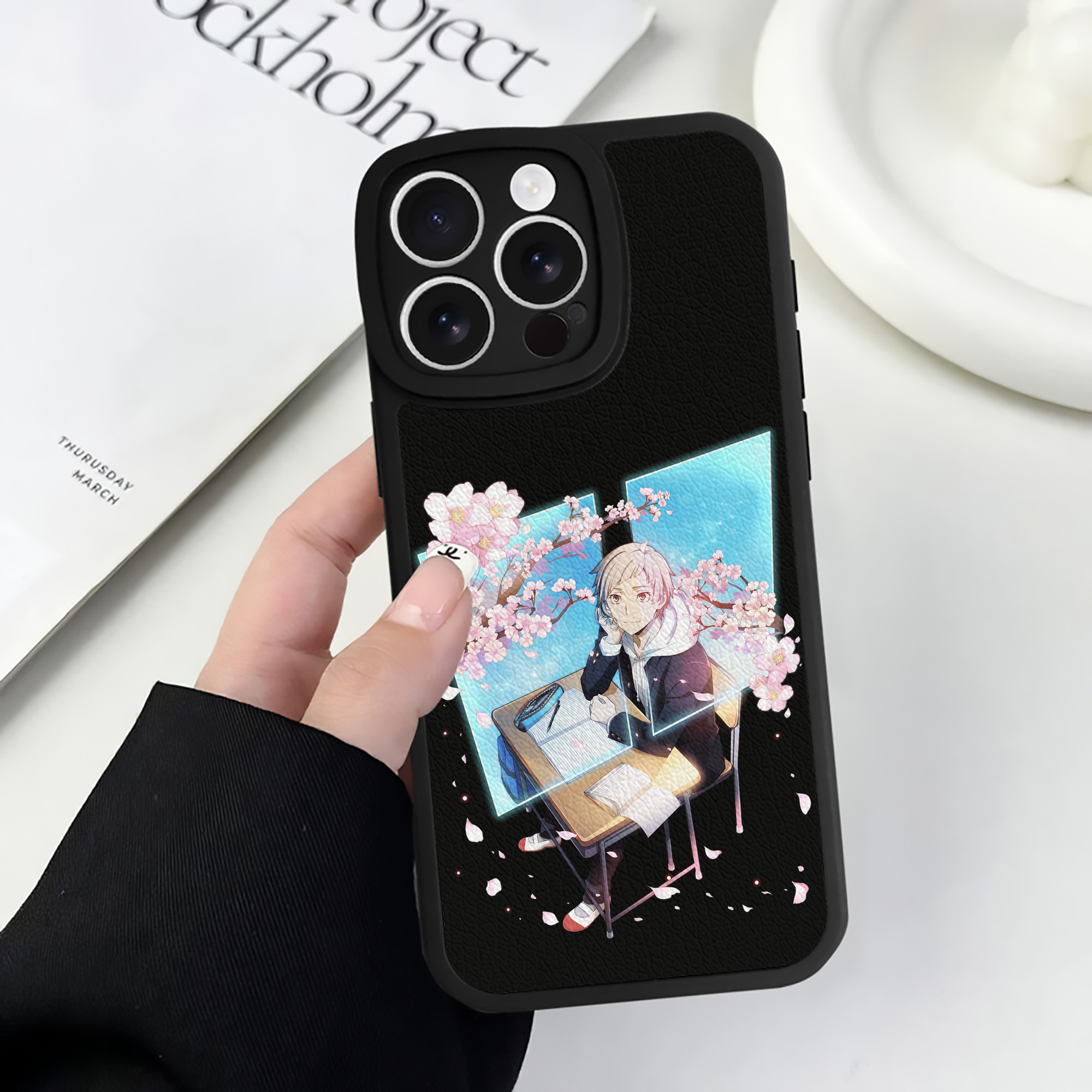 （画像用） 文豪ストレイドッグス Bungo Stray Dogs 【iPhone 16シリーズ対応】シリコンスマホケース（レザー調） 材質：シリコン